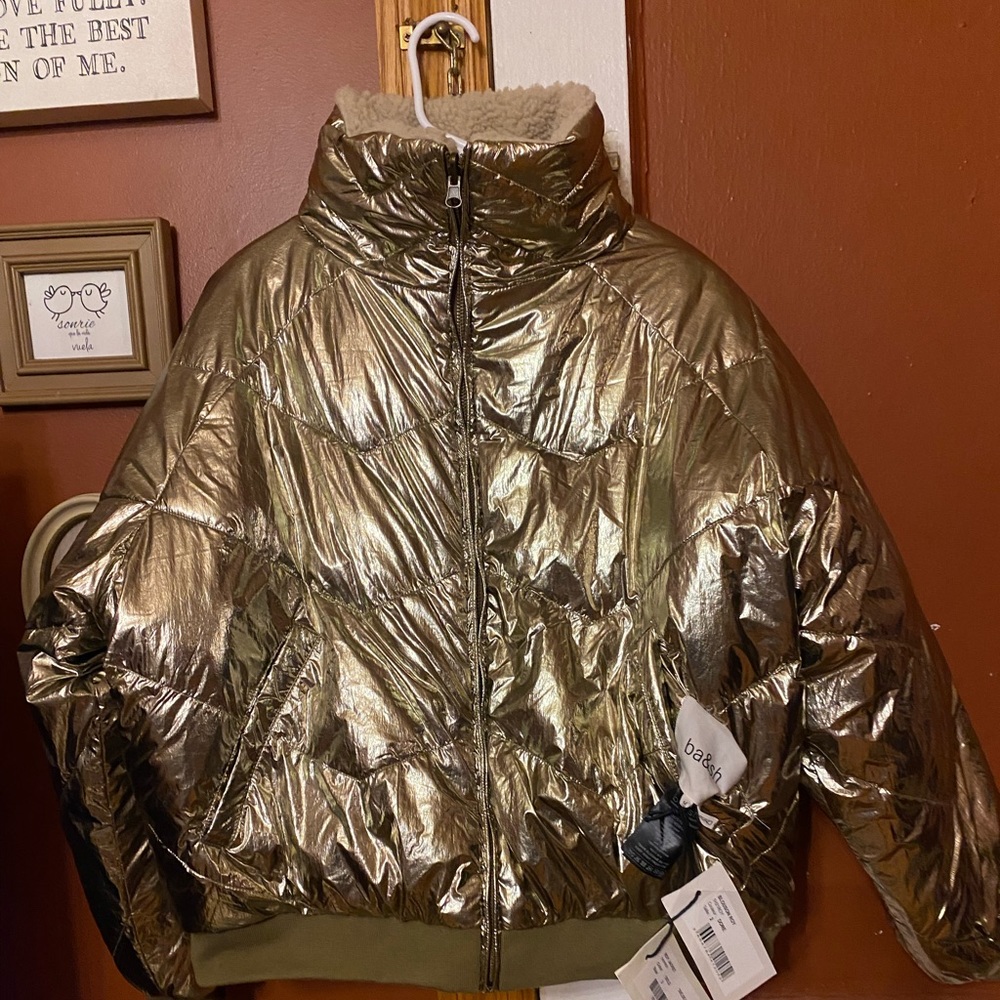 Women’s Ba&sh Roy jacket

Gold metallic
